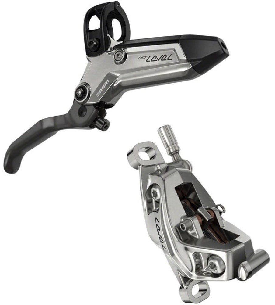 Disc Brake Level Ultimate Stealth 4 Piston - Carbon Lever, Ti Hardware, Reach Adj, Clear Ano Front 950mm Hose (includes MMX Clamp, Rotor/Bracket sold separately) C1 SRAM The Bicycle Station