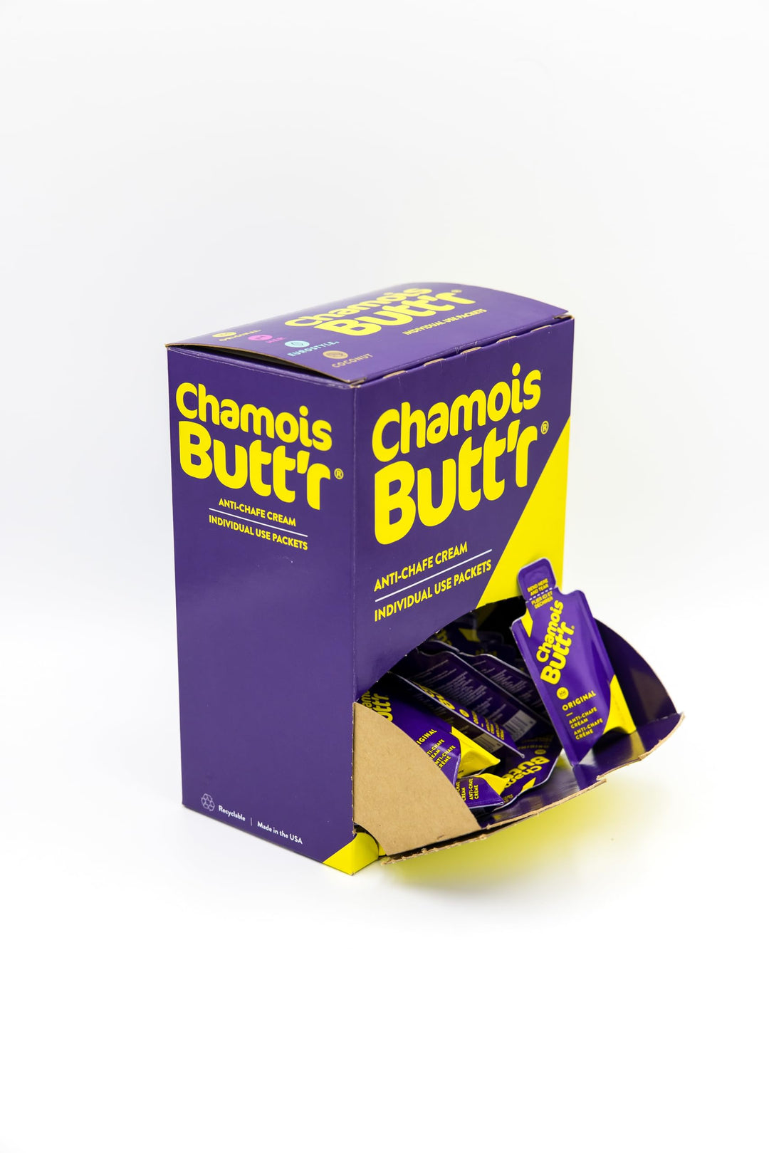 Chamois Butt'r Original: 0.3oz Packet, POP Box of 75 Chamois Butt'r The Bicycle Station