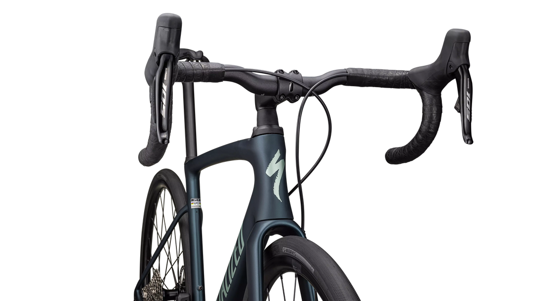 Specialized Roubaix SL8 Comp Satin Deep Lake / White Sage Metallic 49 Specialized The Bicycle Station