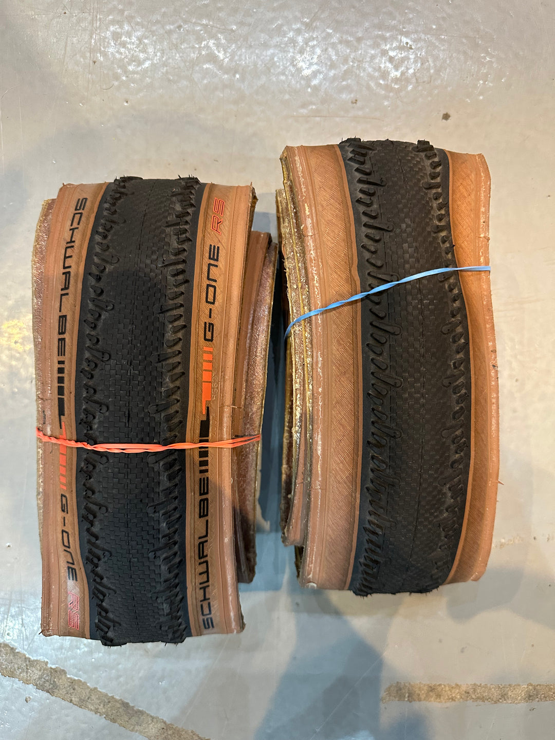 USED Schwalbe G-One RS Tire - 700x40 Black/Transparent, Super Race SET OF TWO TIRES Schwalbe The Bicycle Station