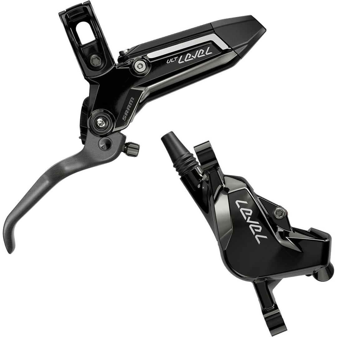 SRAM Level Ultimate Stealth Disc Brake 2 Piston - Carbon Lever, Ti Hardware, Reach Adj, Black Ano Front 950mm Hose (includes MMX Clamp, Rotor/Bracket sold separately) C1 SRAM The Bicycle Station