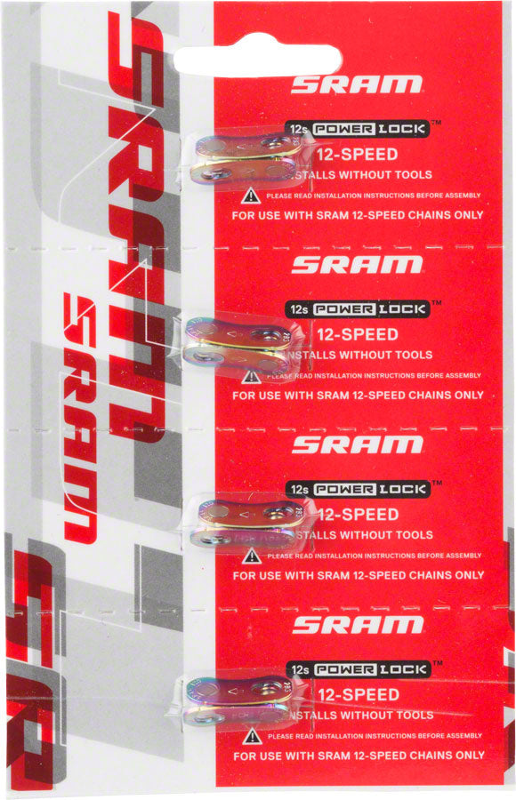 SRAM Eagle PowerLock Link for 12-Speed Chain, Rainbow Finish Card/4 SRAM The Bicycle Station