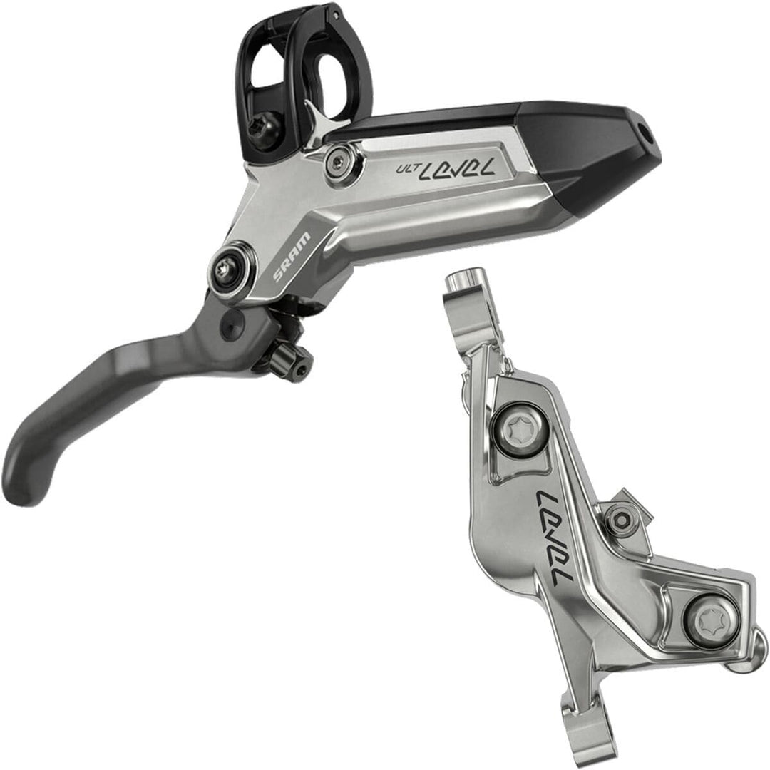 Disc Brake Level Ultimate Stealth 4 Piston - Carbon Lever, Ti Hardware, Reach Adj, Clear Ano Rear 2000mm Hose (includes MMX Clamp, Rotor/Bracket sold separately) C1 SRAM The Bicycle Station