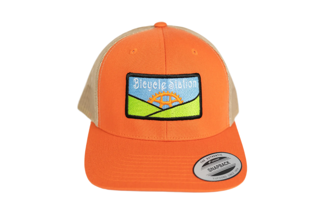 Bicycle Station Trucker Hat Orange The Bicycle Station The Bicycle Station