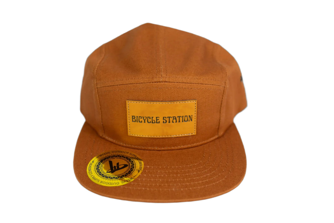 Bicycle Station 5 Panel Hat Orange The Bicycle Station The Bicycle Station