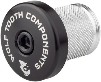 Wolf Tooth Compression Plug with Integrated Spacer Stem Cap, Black Wolf Tooth Components The Bicycle Station