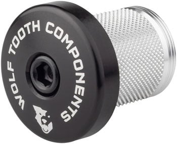 Wolf Tooth Compression Plug with Integrated Spacer Stem Cap, Black Wolf Tooth Components The Bicycle Station