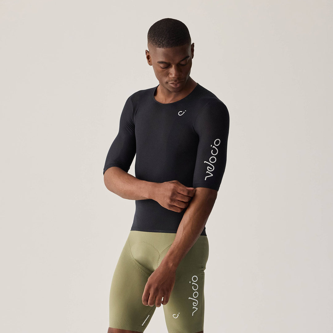 Velocio Men's CONCEPT Radiator Zipperless Jersey Black Large Velocio The Bicycle Station