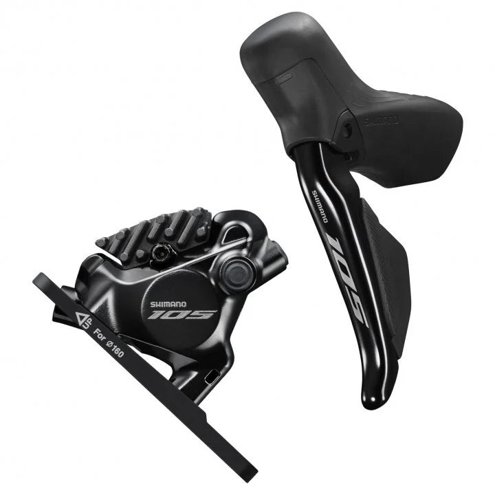 DISC BRAKE ASSEMBLED SET/J-KIT, 105 Di2, ST-R7170 (R), BR-R7170 (R), W/O ADAPTER, FOR 25MM MNT, RESIN PAD (W/FIN), W/CONNECTER INSERT, 1700MM (SM-BH90 BLK) Shimano The Bicycle Station