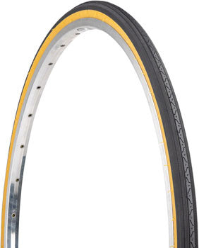 Kenda Street K35 Tire - 27 x 1-1/4, Clincher, Wire, Black/Tan, 22tpi Kenda The Bicycle Station