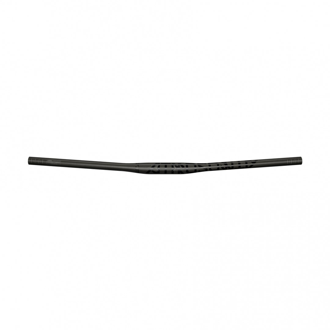 Truvativ ATMOS Carbon Flat bar, 31.8mm clamp, 760mm wide, 0mm Rise Matte Carbon with Gloss Black Logos A1 TruVativ The Bicycle Station