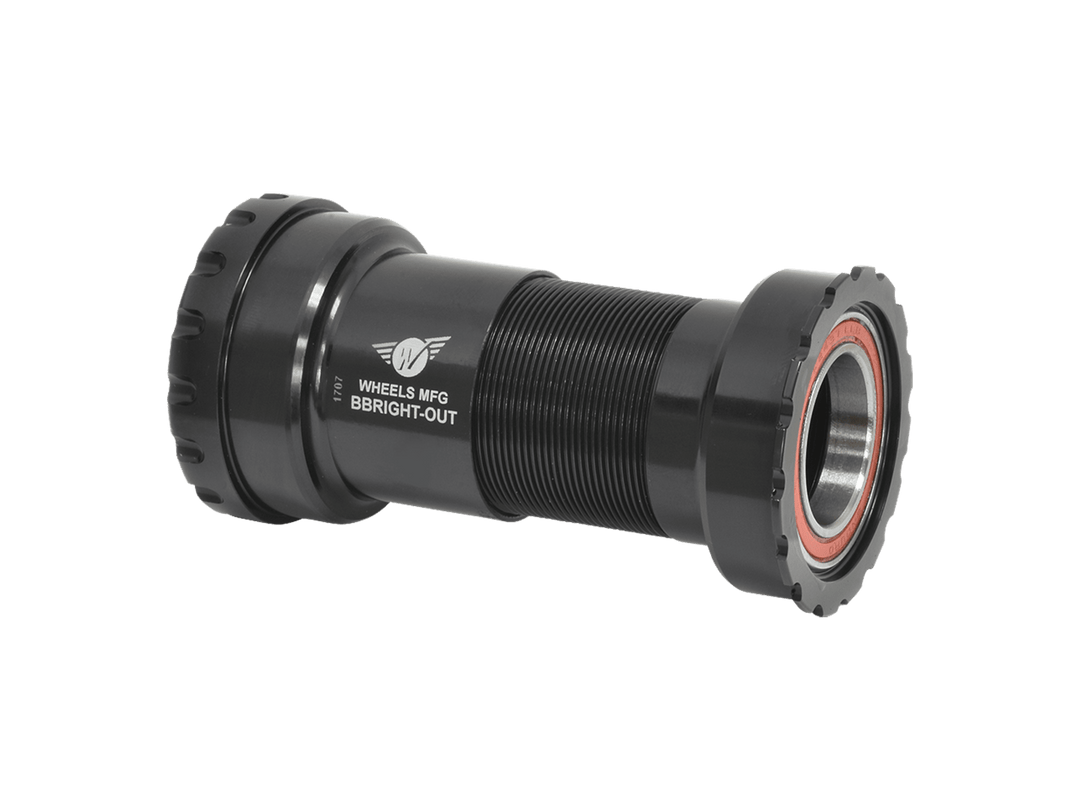 Wheels Manufacturing BBright to Shimano Bottom Bracket with Angular Contact Bearings Black Cups Wheels Manufacturing The Bicycle Station