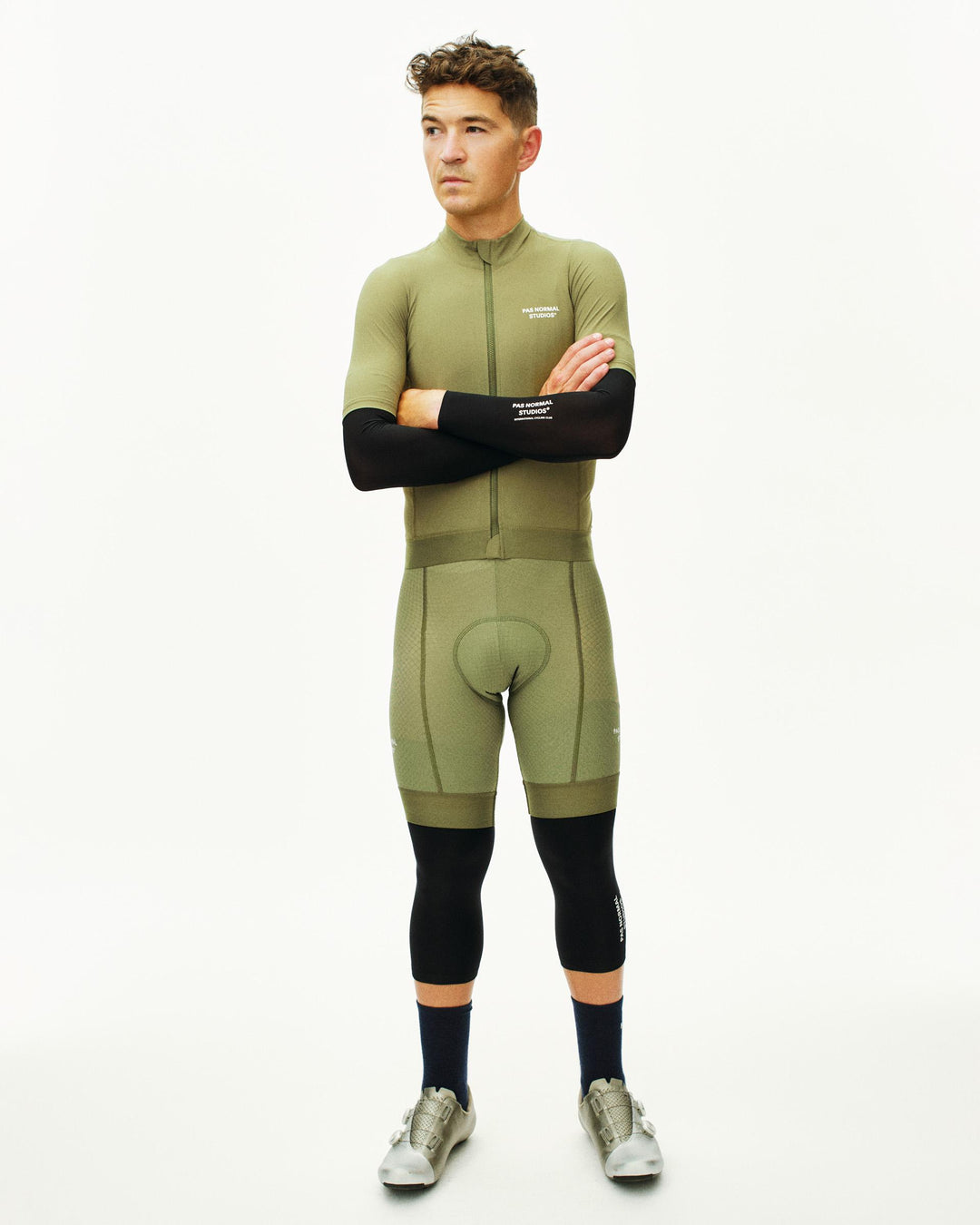 Pas Normal Men's Essential Bib - Light Olive Pas Normal Studios The Bicycle Station