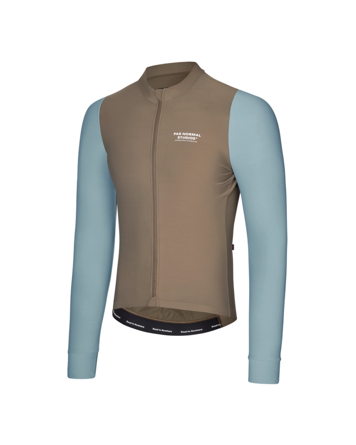 Men's Mechanism Long Sleeve Jersey - Dusty Blue / Dark Stone Medium