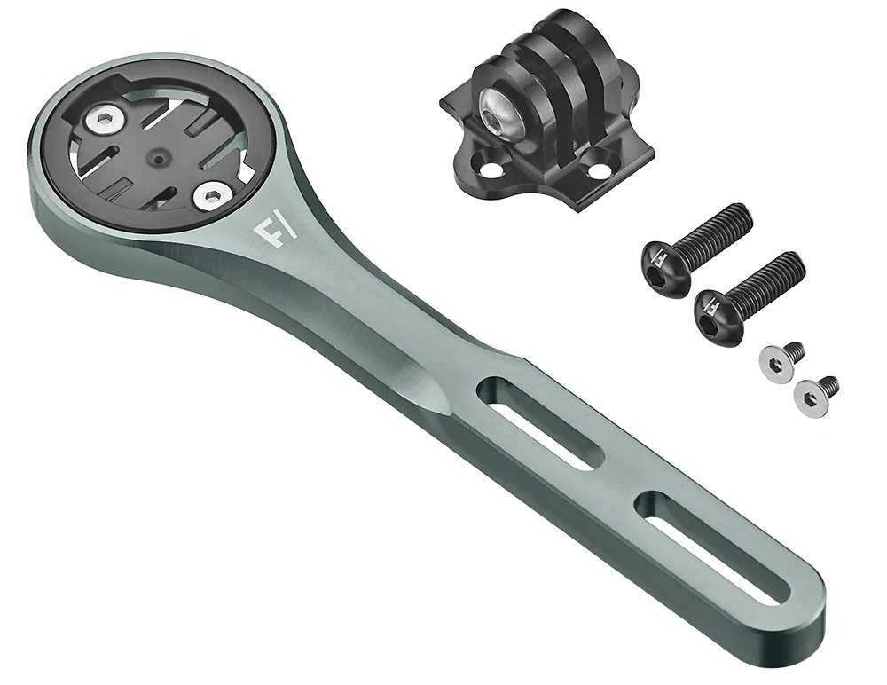 Fara Computer mount, Deep Sliver , W/ GoPro Mount Fara The Bicycle Station