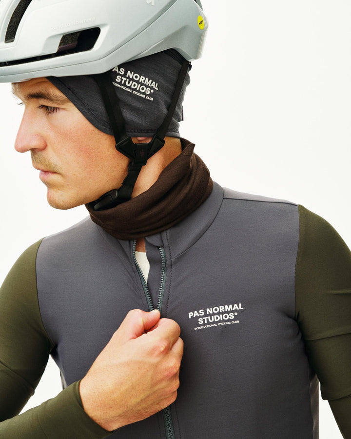 Pas Normal Men's Mechanism Long Sleeve Jersey - Steel / Dark Olive Pas Normal Studios The Bicycle Station