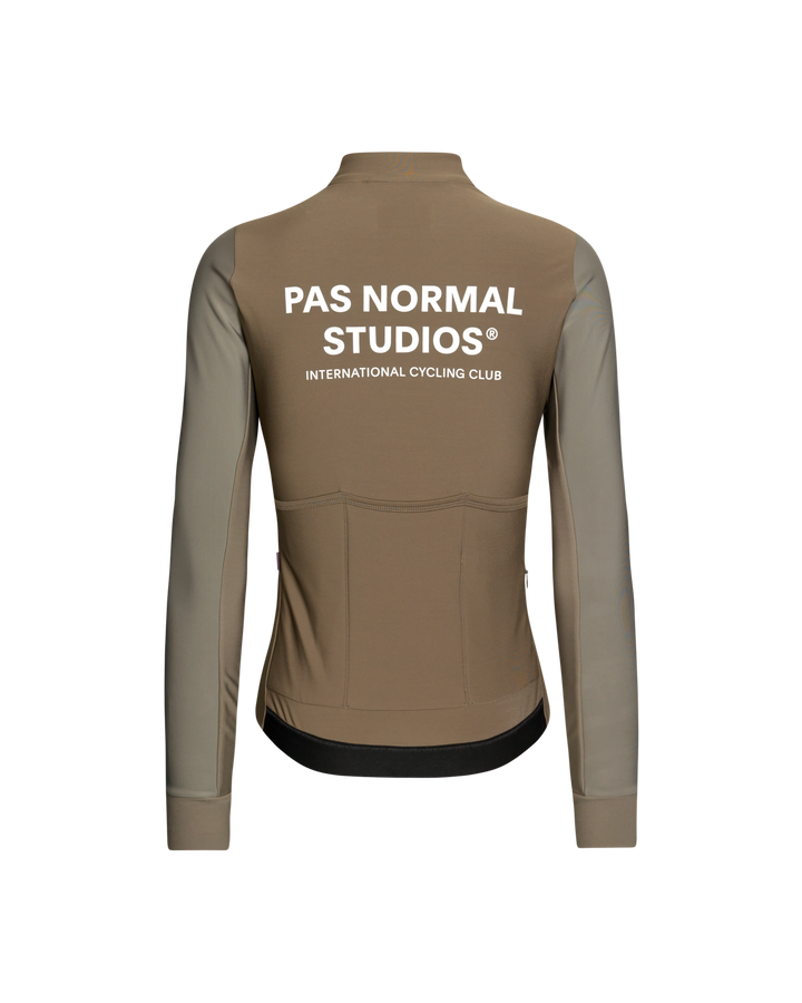 Pas Normal Women's Mechanism Thermal Long Sleeve Jersey Earth / Dark Stone X-Small Pas Normal Studios The Bicycle Station