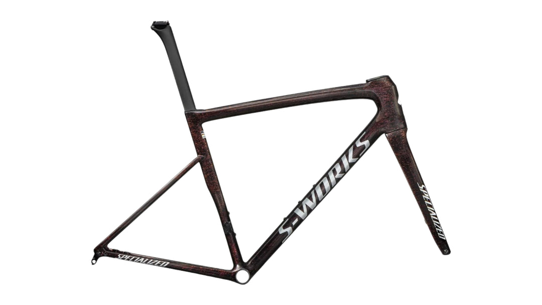 Specialized S-Works Tarmac SL8 Frameset Gloss Carbon / Red To Gold Blurred Speckle / Metallic White Silver 56