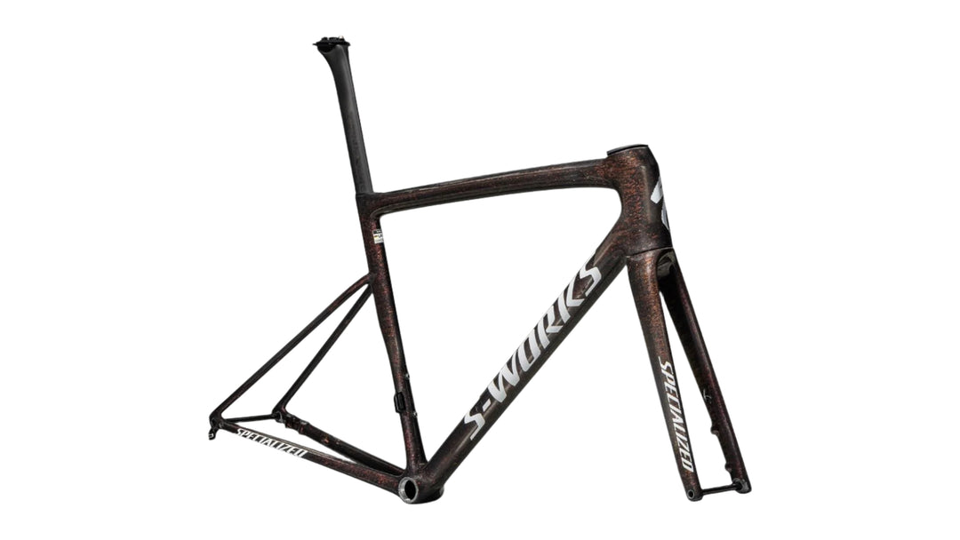 Specialized S-Works Tarmac SL8 Frameset Gloss Carbon / Red To Gold Blurred Speckle / Metallic White Silver 56