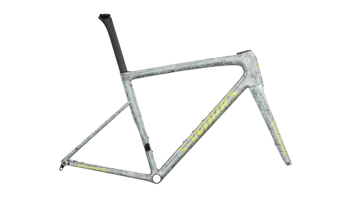 Specialized S-Works Tarmac SL8 Frameset 58 Satin Liquid Silver / Multi-Color Dry Impasto / Gloss Team Yellow Tint