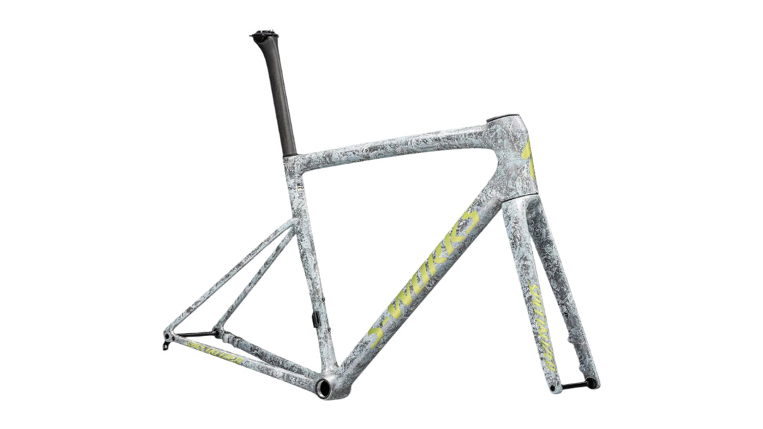 Specialized S-Works Tarmac SL8 Frameset 58 Satin Liquid Silver / Multi-Color Dry Impasto / Gloss Team Yellow Tint