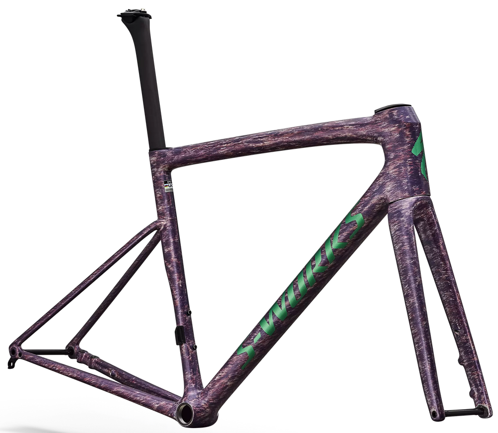 Specialized S-Works Tarmac SL8 Frameset Gloss Dolomite Metallic / Directional Brush / Oasis Tint Over Liquid Metal 52cm Specialized The Bicycle Station