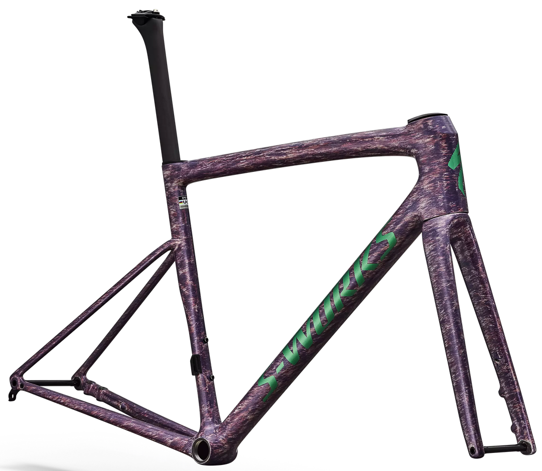 Specialized S-Works Tarmac SL8 Frameset Gloss Dolomite Metallic / Directional Brush / Oasis Tint Over Liquid Metal 52cm Specialized The Bicycle Station