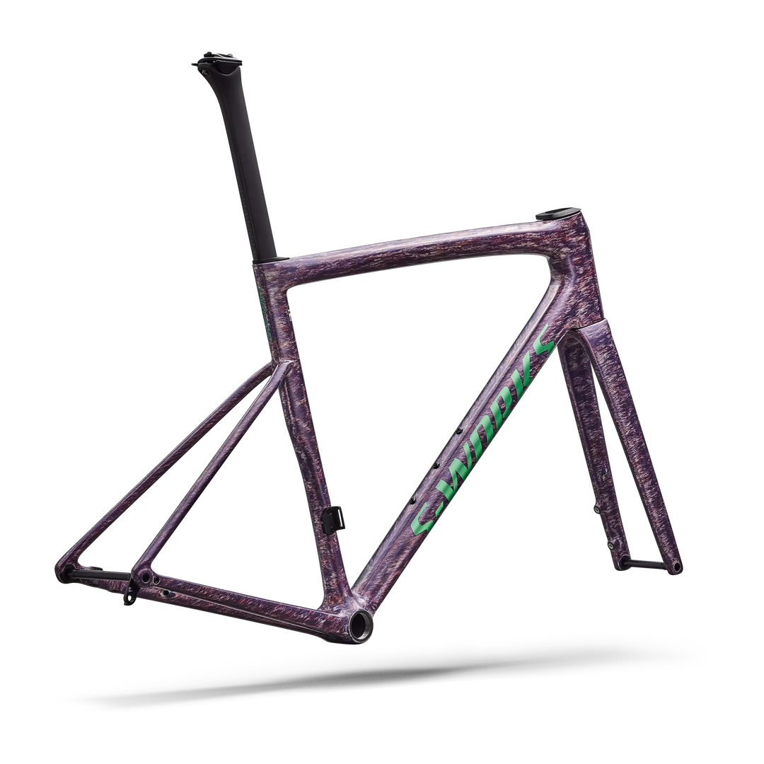 Specialized S-Works Tarmac SL8 Frameset Gloss Dolomite Metallic / Directional Brush / Oasis Tint Over Liquid Metal 52cm Specialized The Bicycle Station