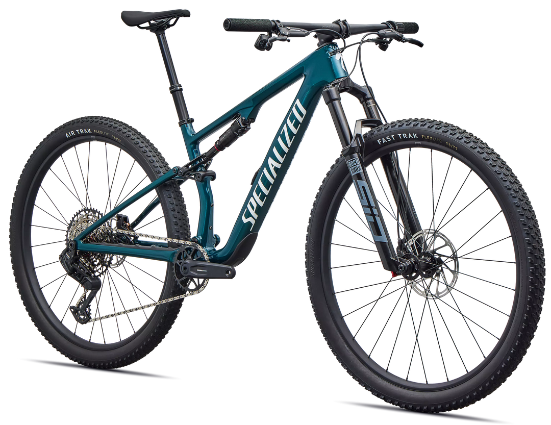 Specialized Epic 8 Comp SRAM S-1000 AXS, RockShox Select Gloss Emerald Metallic / White Medium Specialized The Bicycle Station
