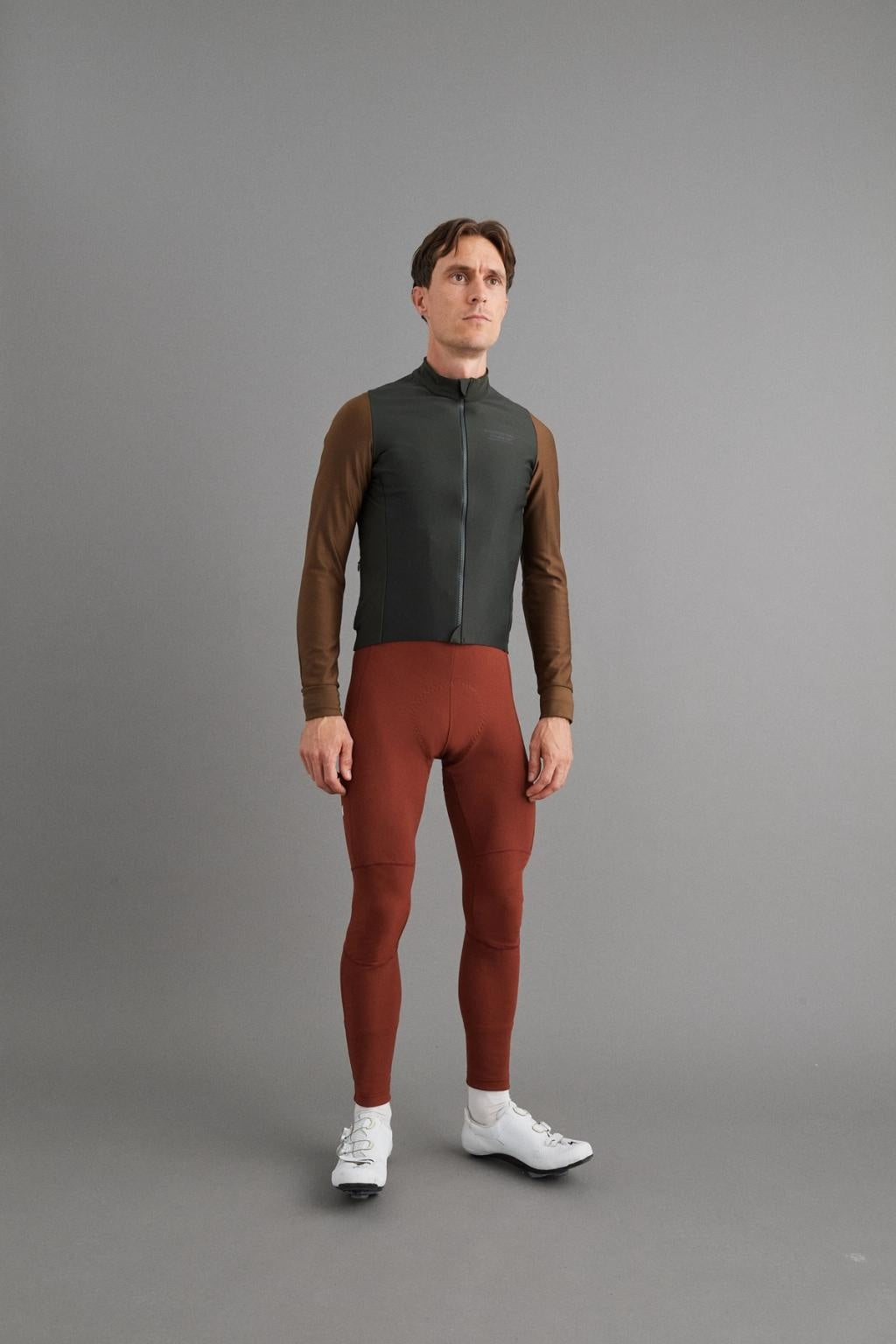 Men's Mechanism Thermal Long Sleeve Jersey - Dark Olive / Army Brown