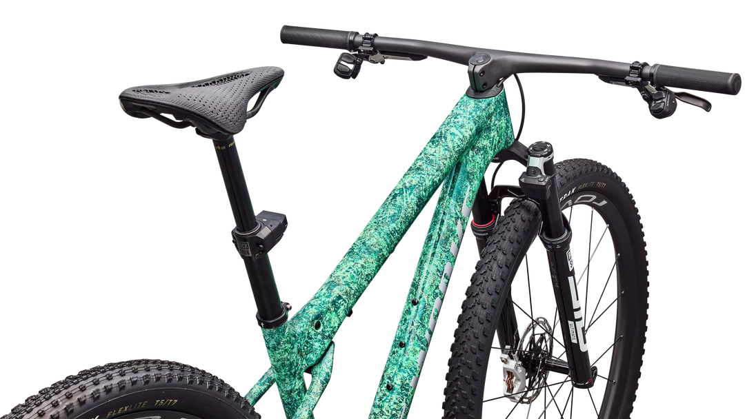 Specialized S-Works Epic World Cup SRAM XX SL AXS, RockShox Ultimate Flight Attendant Gloss Oasis Multi Dry Impasto / Liquid Metal Small Specialized The Bicycle Station