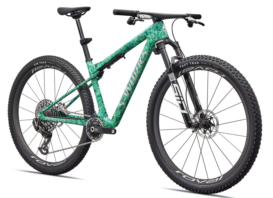 Specialized S-Works Epic World Cup SRAM XX SL AXS, RockShox Ultimate Flight Attendant Gloss Oasis Multi Dry Impasto / Liquid Metal Small Specialized The Bicycle Station