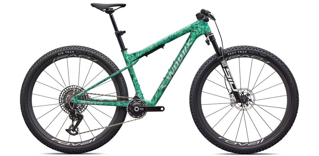 Specialized S-Works Epic World Cup SRAM XX SL AXS, RockShox Ultimate Flight Attendant Gloss Oasis Multi Dry Impasto / Liquid Metal Small Specialized The Bicycle Station