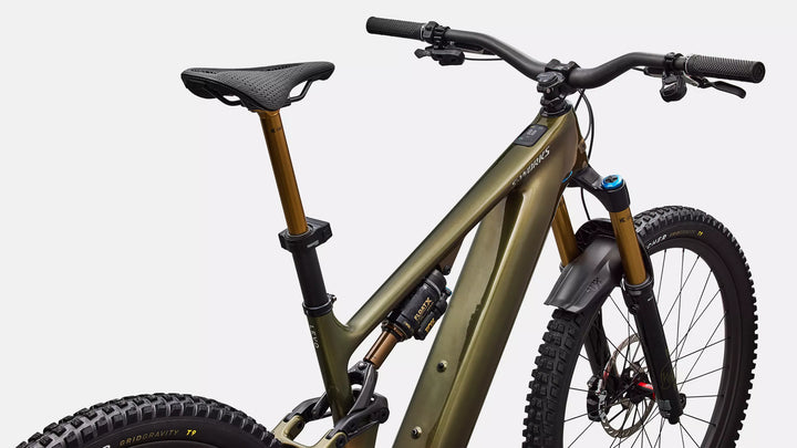 Specialized S-Works Turbo Levo 4 Gloss Laurel Green / Burnt Gold / Chrome S4 The Bicycle Station The Bicycle Station