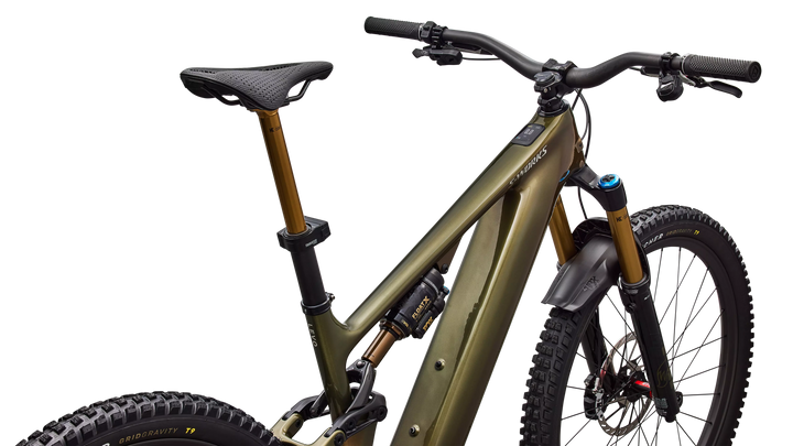 Specialized S-Works Turbo Levo 4 Gloss Laurel Green / Burnt Gold / Chrome S4 Specialized The Bicycle Station