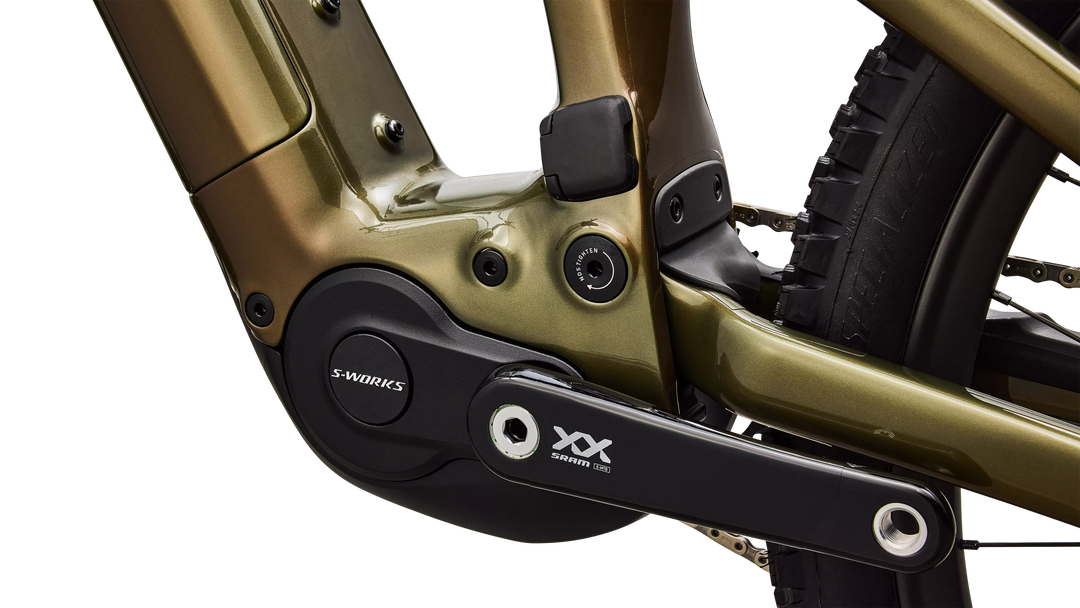 Specialized S-Works Turbo Levo 4 Gloss Laurel Green / Burnt Gold / Chrome S4 Specialized The Bicycle Station