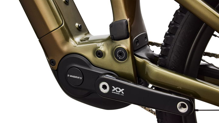 Specialized S-Works Turbo Levo 4 Gloss Laurel Green / Burnt Gold / Chrome S4 Specialized The Bicycle Station