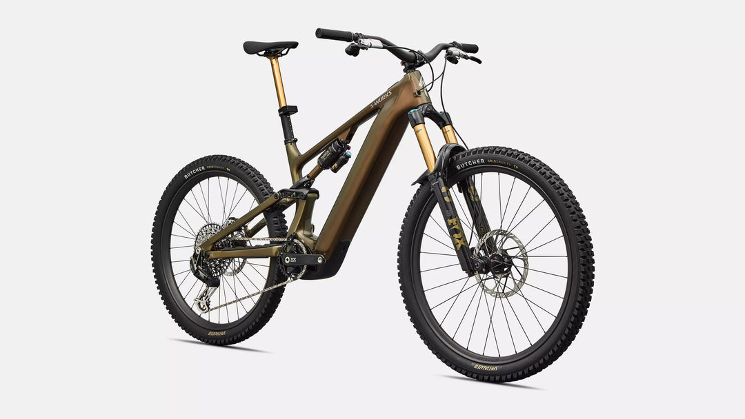 Specialized S-Works Turbo Levo 4 Gloss Laurel Green / Burnt Gold / Chrome S4 The Bicycle Station The Bicycle Station
