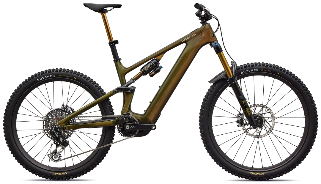 Specialized S-Works Turbo Levo 4 Gloss Laurel Green / Burnt Gold / Chrome S4 Specialized The Bicycle Station