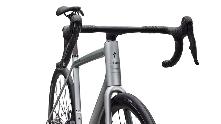 Specialized Aethos 2 Pro SRAM Force AXS Gloss Shadow Silver / Emerald Metallic 54cm