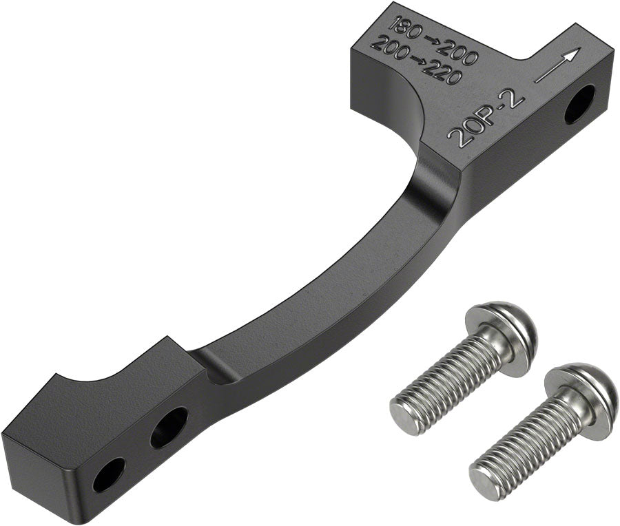 SRAM Post Bracket 20 P 2 Disc Brake Adaptor - For 200mm and 220mm Rotors Only, Includes Bracket and Stainless Steel Bolts SRAM The Bicycle Station