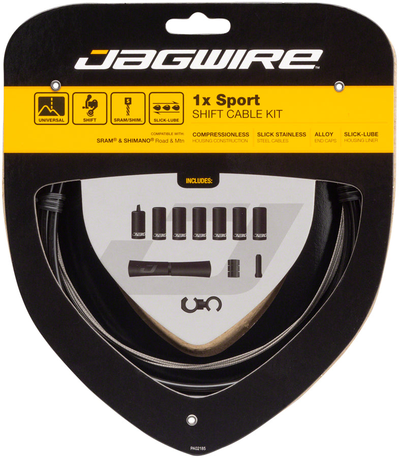 Jagwire 1x Sport Shift Cable Kit SRAM/Shimano, Black Jagwire The Bicycle Station