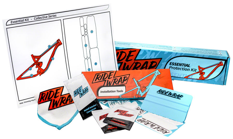 RideWrap Essential MTB Frame Protection Kit - Gloss Ridewrap The Bicycle Station