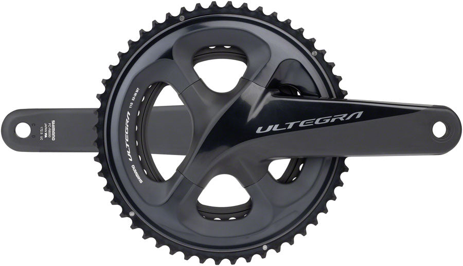 Shimano Ultegra FC-R8000 Crankset - 172.5mm, 11-Speed, 52/36t, 110 Asymmetric BCD, Hollowtech II Spindle Interface, Black Shimano The Bicycle Station