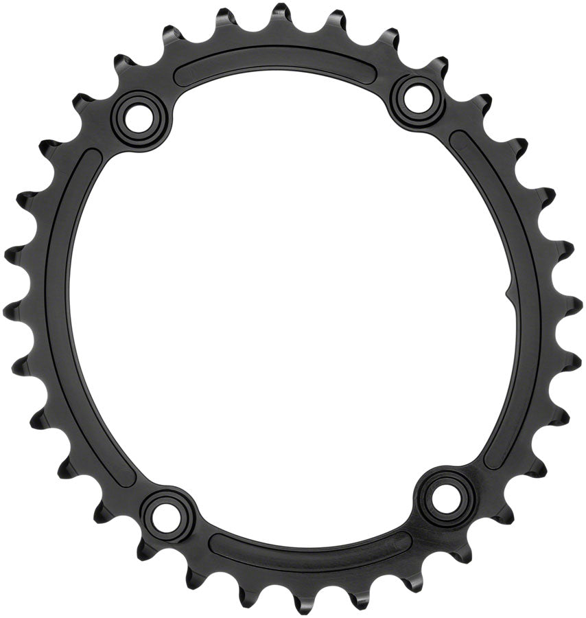 absoluteBLACK Premium Sub-Compact Oval 110 BCD Road Inner Chainring - 32t, 110 Shimano Asymmetric BCD, 4-Bolt, Black absoluteBLACK The Bicycle Station
