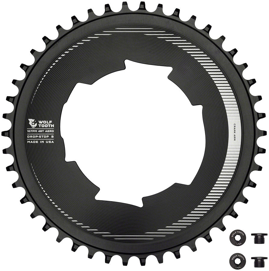 Wolf Tooth Aero 107 BCD Chainring - 46t Wolf Tooth The Bicycle Station