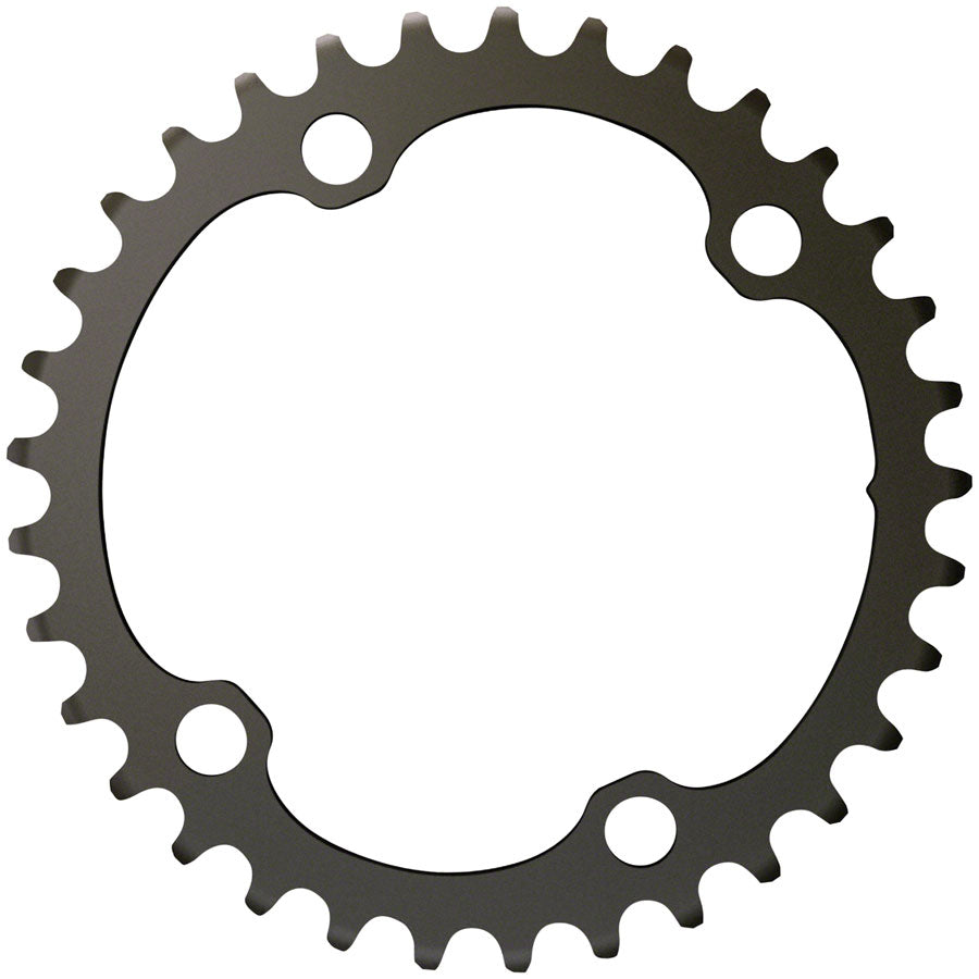 SRAM Force 2x12-Speed Inner Chainring - 35t, 107 BCD, 4-Bolt, Blast Black, For use with 48t Outer SRAM The Bicycle Station