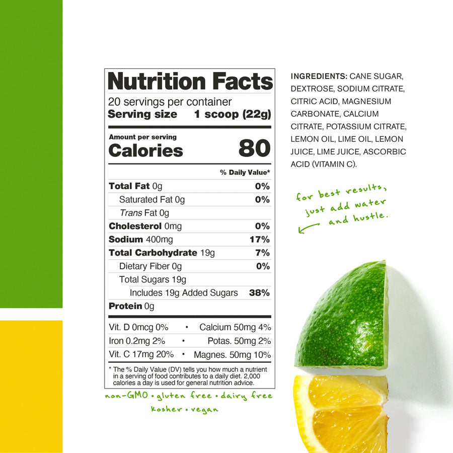 Skratch Labs Hydration Sport Drink Mix - Lemon + Lime, 20-Serving Resealable Pouch