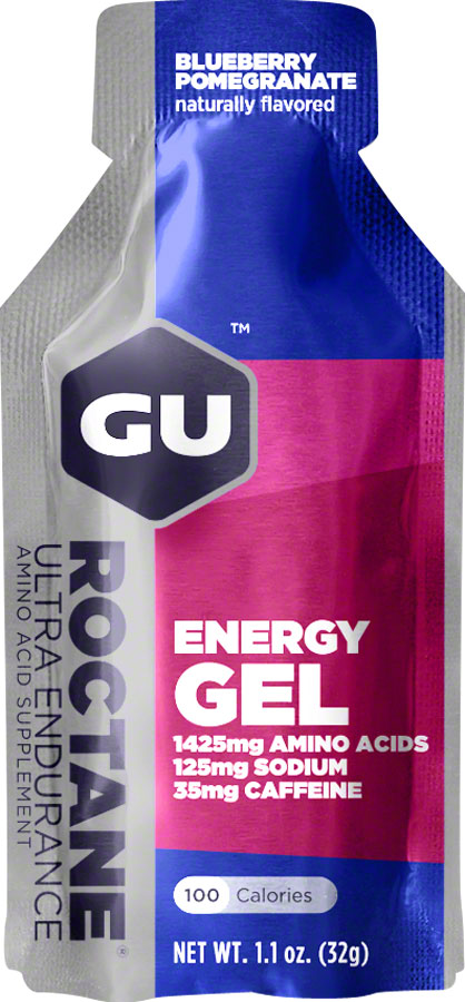 GU Roctane Gel - Blueberry Pomegranate, Single Gel GU Energy Labs The Bicycle Station