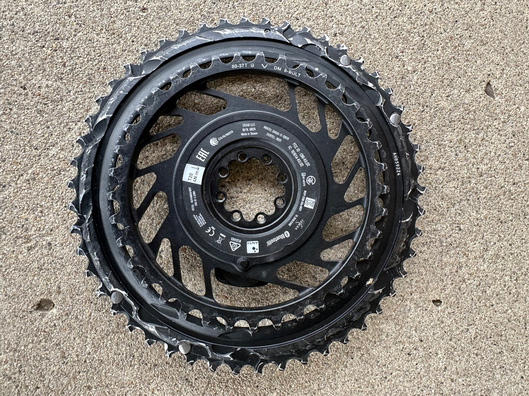 USED Sram Red AXS D1 Power Meter Spider with 50-37T Chainrings SRAM The Bicycle Station